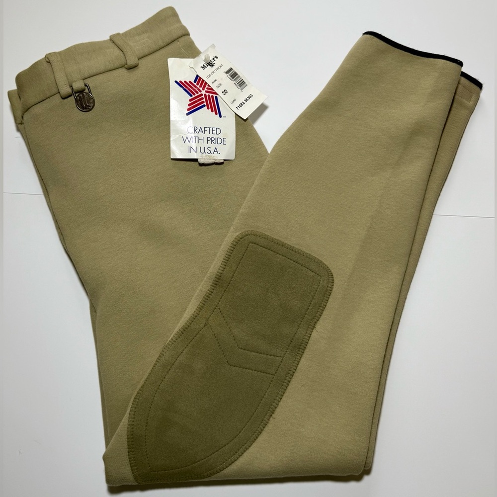 NWT Vintage Miller's Riding Apparel Breeches Women's 30 Tan Equestrian USA Made